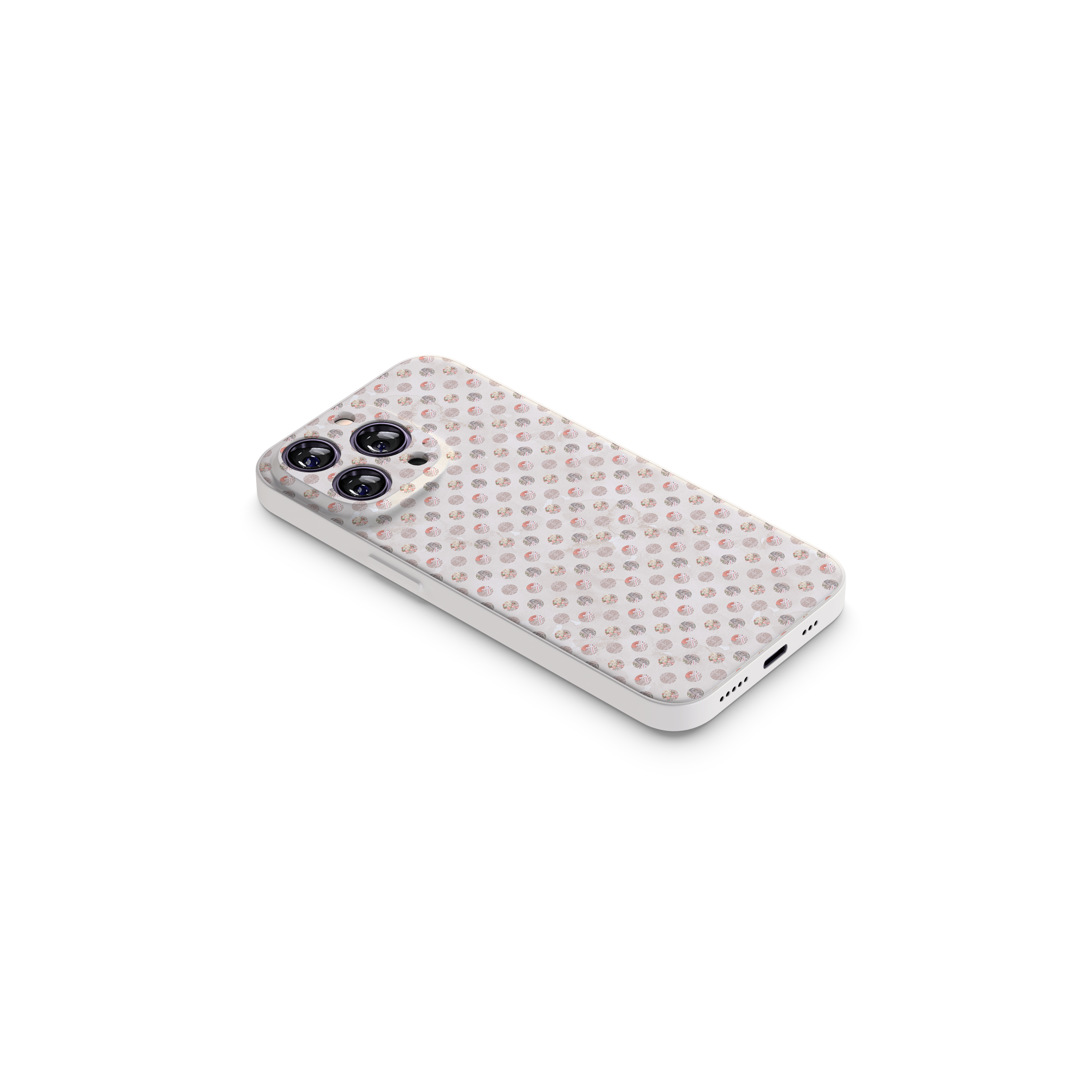 French Aesthetic Dot Pattern Case