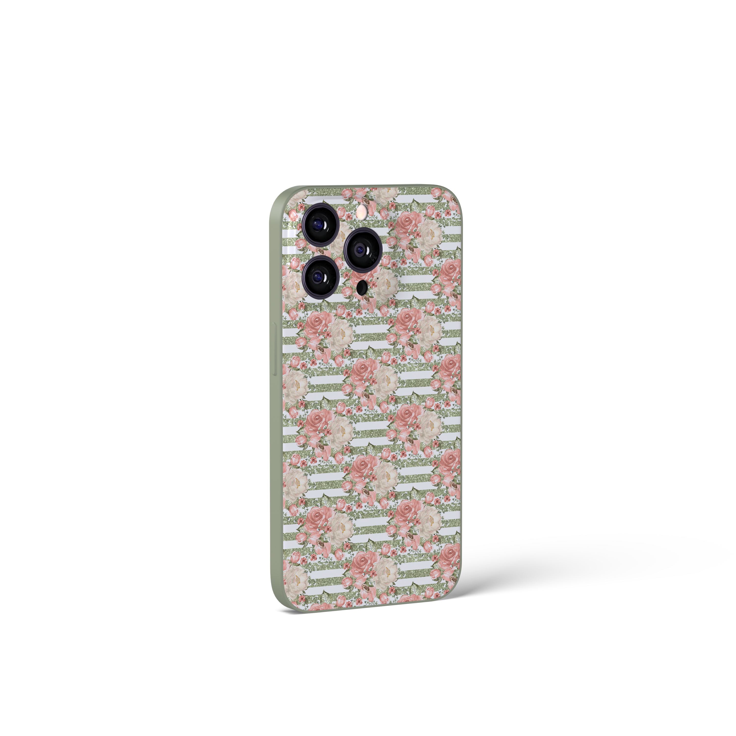 French Aesthetic Flower Stripe Case