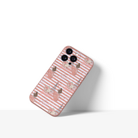 French Aesthetic Girl Stripe Case