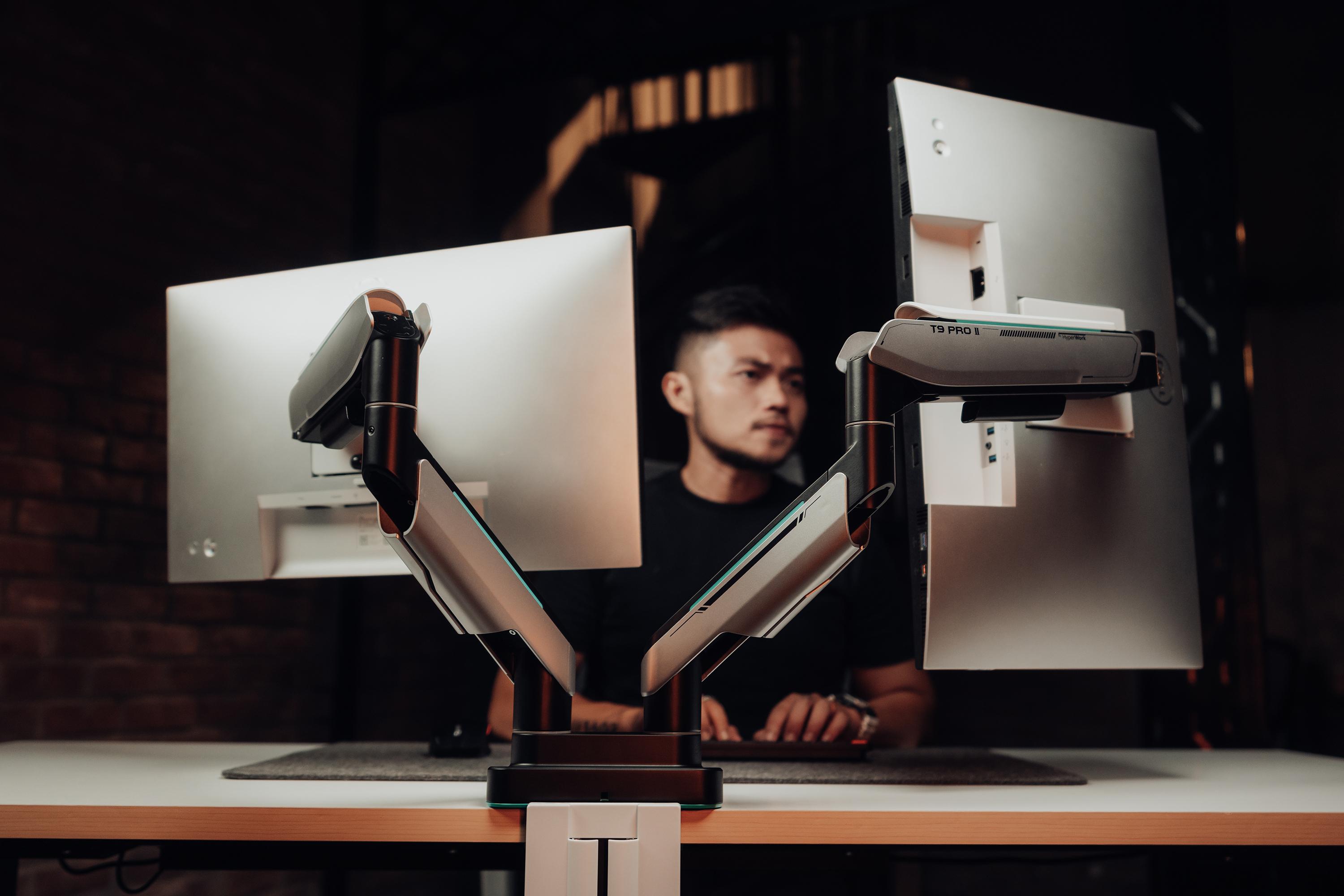 Humanmotion T9 Pro II Dual Monitor Arm