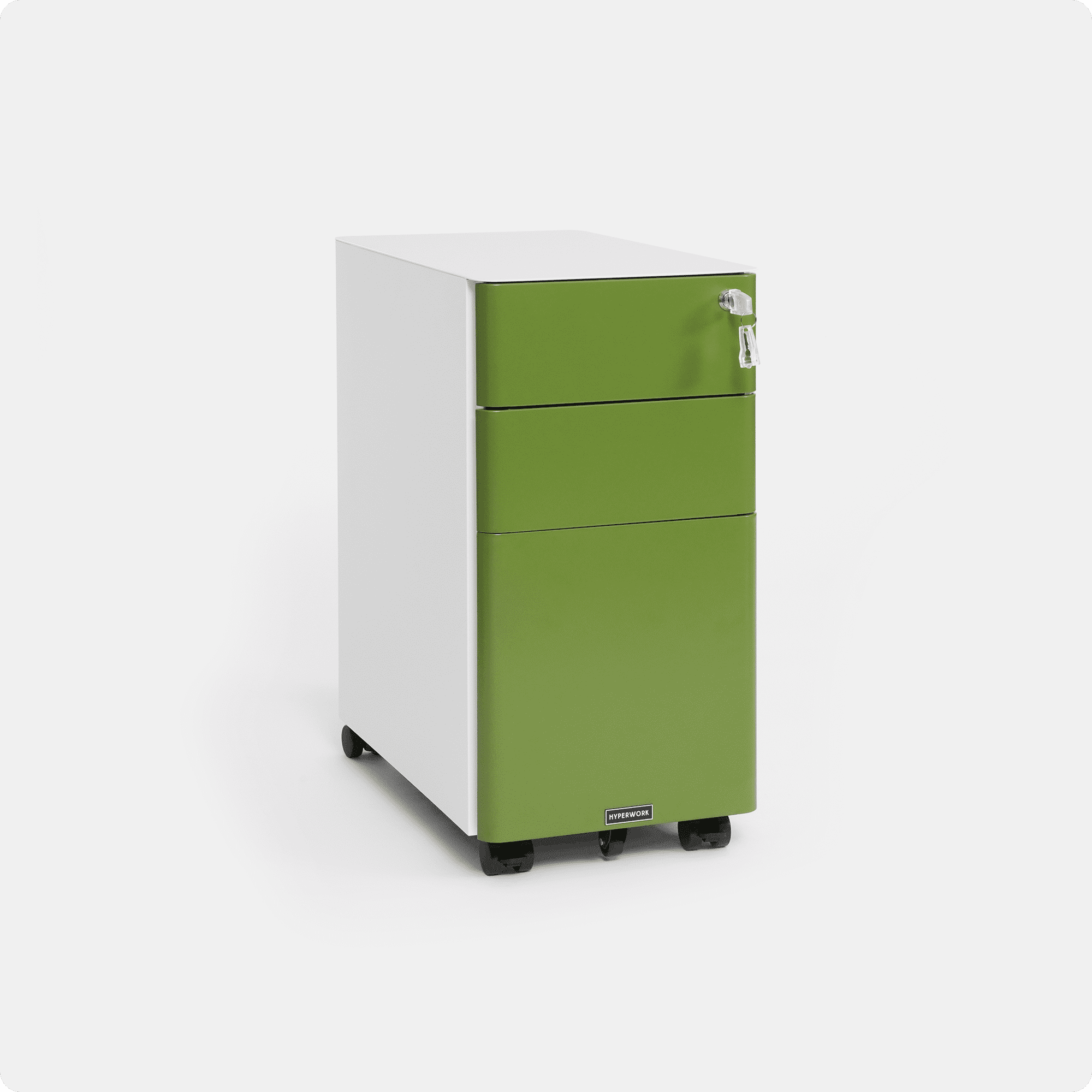 HyperWork Ivy Slim Mobile Steel Cabinet | MC02