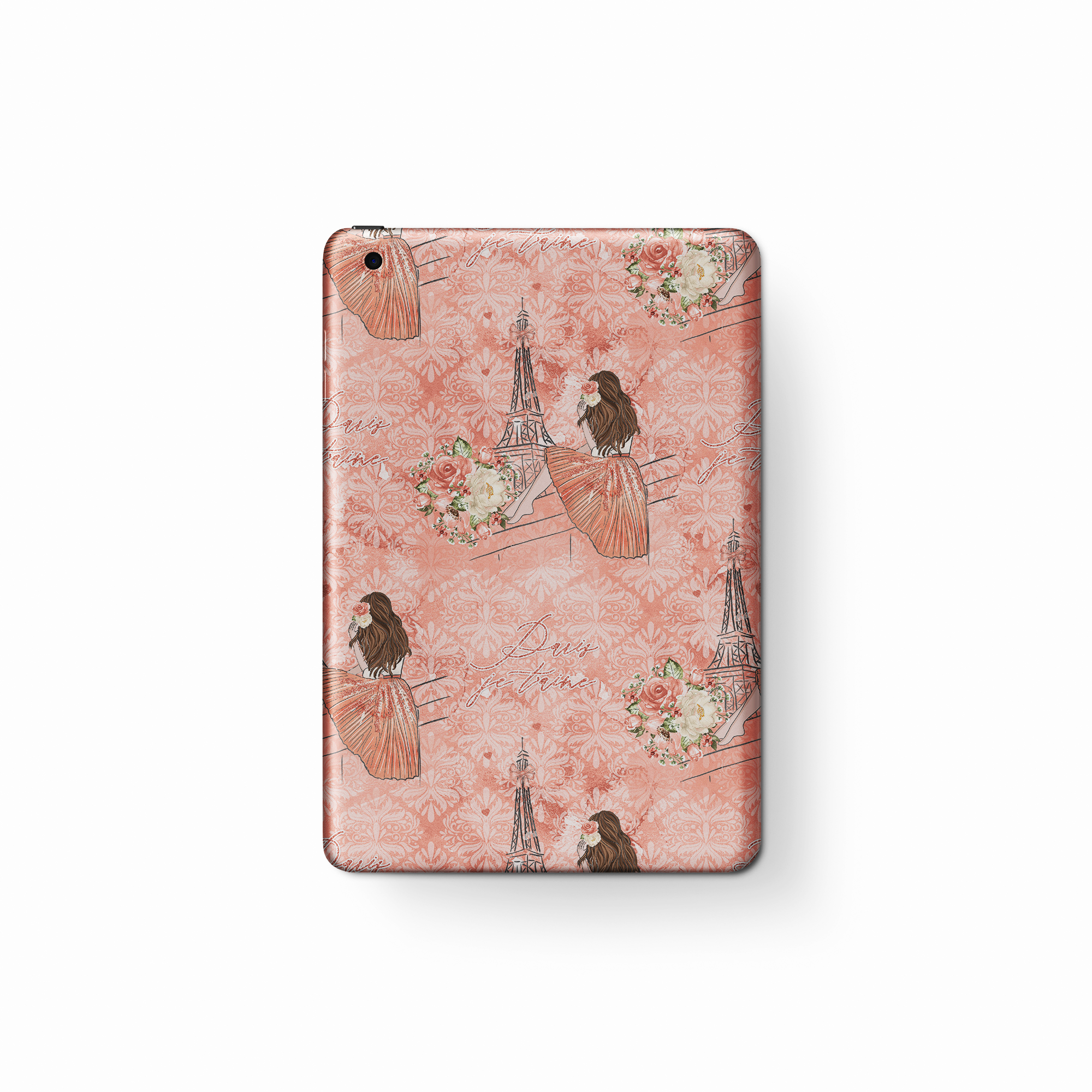 French Aesthetic Girl Stripe Tablet Case