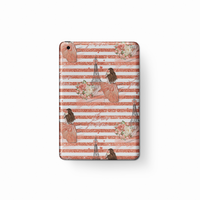 French Aesthetic Girl Stripe Tablet Case