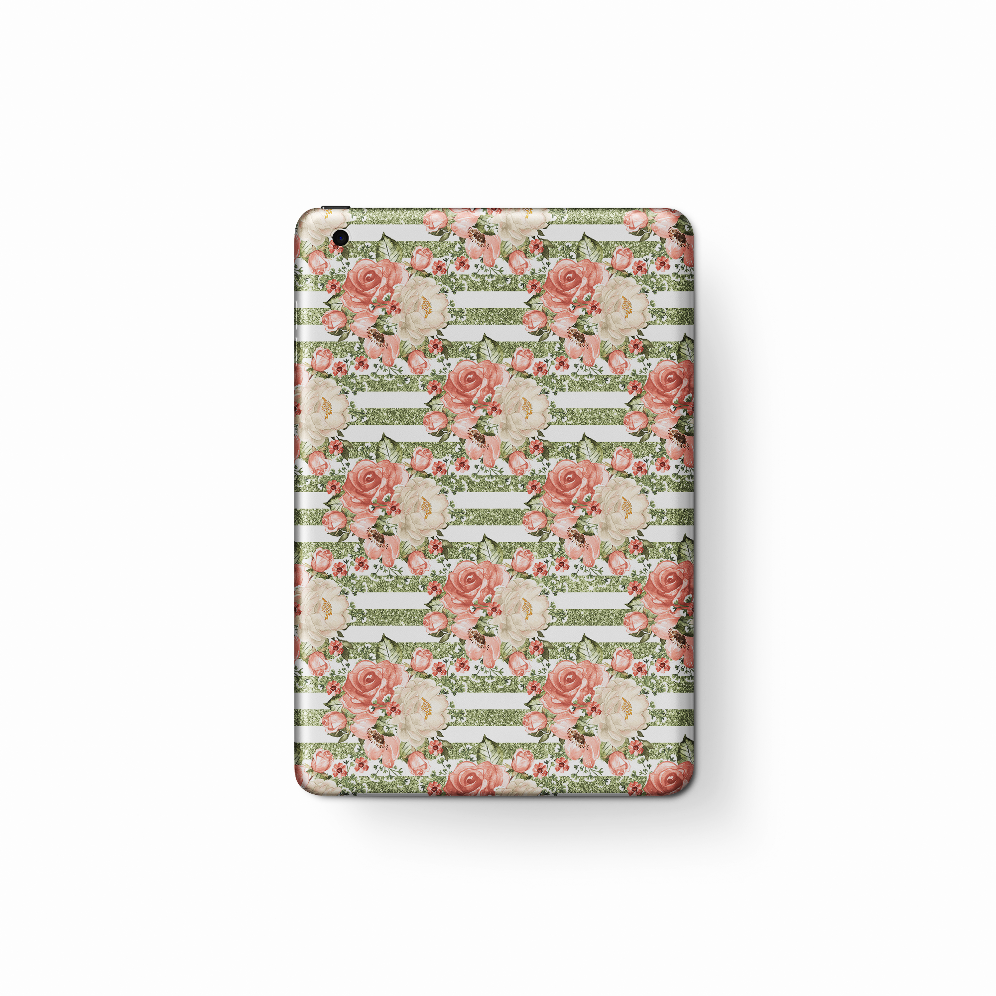 French Aesthetic Flower Stripe Tablet Case