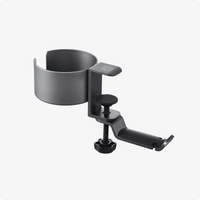 HyperWork Clamp-On Cup Holder with Integrated Hook | CH01