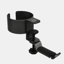HyperWork Clamp-On Cup Holder with Integrated Hook | CH01