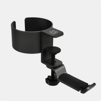 HyperWork Clamp-On Cup Holder with Integrated Hook | CH01